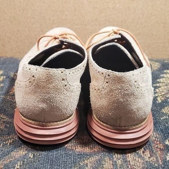 Cole Haan Lunarlon Lunagrand Men\'s Tan  Suede Wingtip Shoes Size 10 main image 7